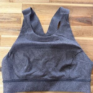 Lululemon Athletica Black Patterned Sports Bra- size 6
